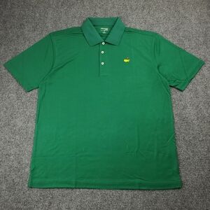 Masters Tech Polo Shirt Mens Large Golf Performance Short Sleeve Collared Green